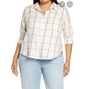 BP Plaid Window Pane  button up